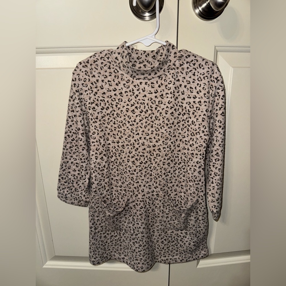 Zara Beige and Black Patterned dress